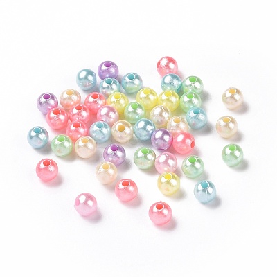 Imitation Pearl Acrylic Beads OACR-E013-29A-1