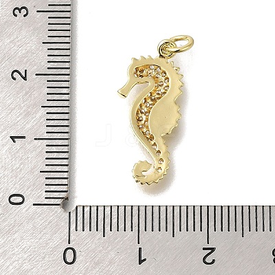 Brass Micro Pave Cubic Zirconia Pendants X-KK-R002-18G-1