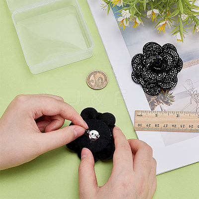 2Pcs Flower Felt Brooch JEWB-PH01274-1