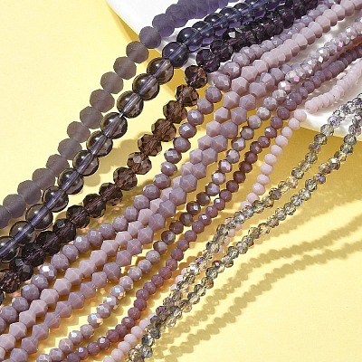 Electroplate Glass Beads Strands EGLA-FS0001-42F-1
