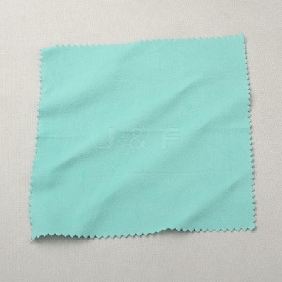 Suede Fabric Square Silver Polishing Cloth AJEW-G004-05-1