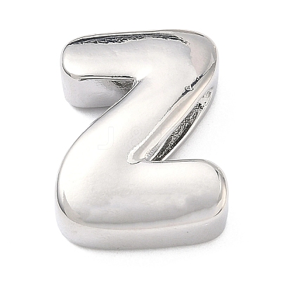Brass Initial Beads KK-B167-27P-01Z-1