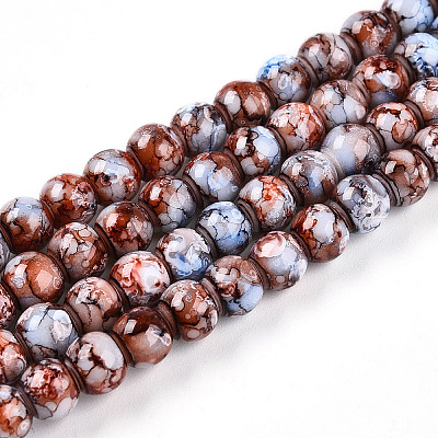 Baking Paint Glass Beads Strands X-DGLA-N003-6mm-A03-1