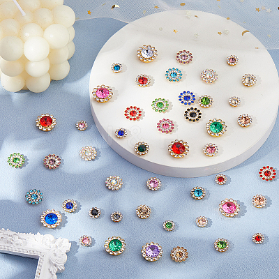 Glass Rhinestone Buttons DIY-HS0001-64-1