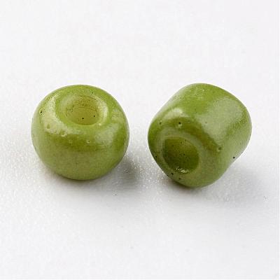 6/0 Baking Paint Glass Seed Beads X-SEED-S003-K9-1