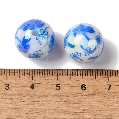Printed Acrylic Beads OACR-H123-07-1