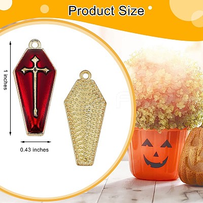 30Pcs 3 Colors Halloween Theme Alloy Enamel Pendants ENAM-SZ0002-71-1