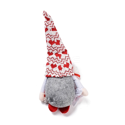 Valentine's Day Cloth Doll Gnome Figurines DJEW-K021-01B-1