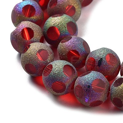 Electroplate Glass Beads Strands EGLA-P057-02A-01-1