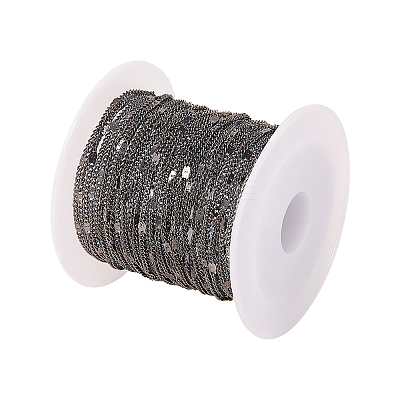 Soldered Brass Coated Iron Curb Chains CH-CJ0001-01A-B-1