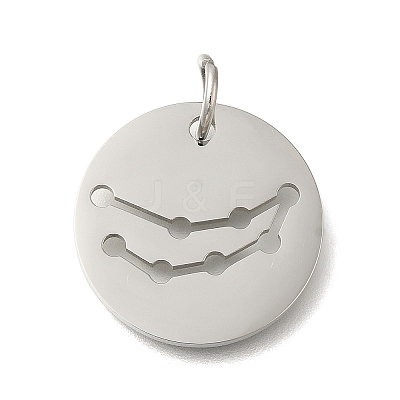 Anti-Tarnish 304 Stainless Steel Pendants STAS-M074-02H-P-1