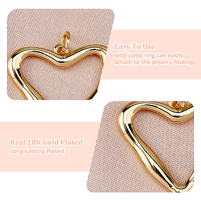 10Pcs 2 Styles Brass Pendants KK-HS0015-24-1