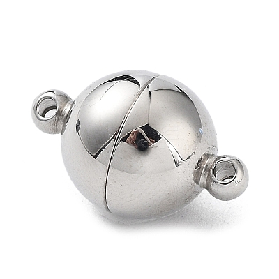 Tarnish Resistant 304 Stainless Steel Magnetic Clasps with Loops STAS-E006-52-01-1