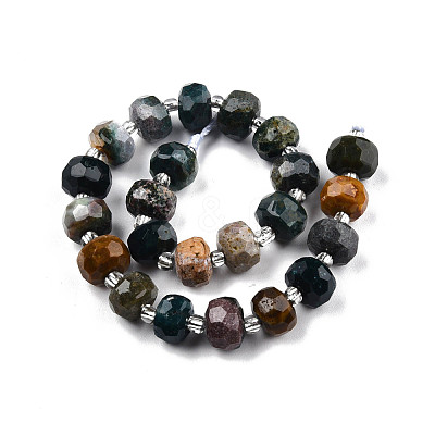 Natural Ocean Jasper Beads Strands G-N327-08V-1