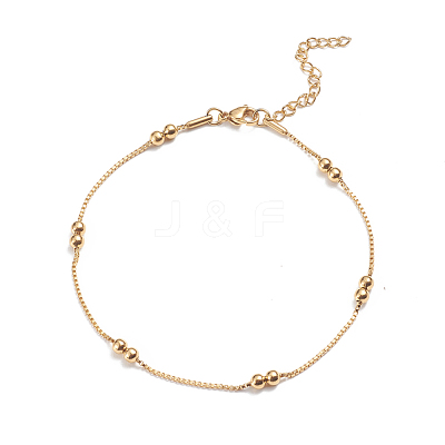 Ion Plating(IP) Stainless Steel Box Chain Anklets AJEW-G024-12G-1