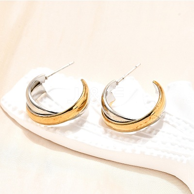 304 Stainless Steel Stud Earrings EJEW-O066-03M-1