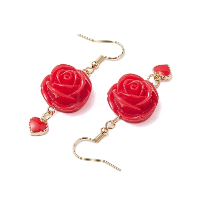 Resin Dangle Earrings EJEW-JE06014-S-1