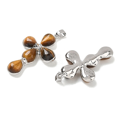 Natural Tiger Eye Pendants GG-CBA9F30-02P-19-1