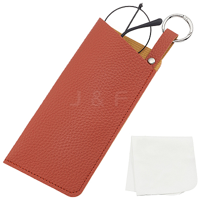 1Pc PU Leather Eyeglass Cases AJEW-CN0004-98B-03-1