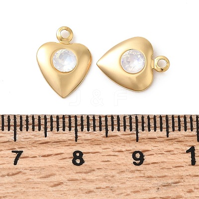 Brass Glass Charms KK-P340-09G-02-1