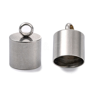 Tarnish Resistant Smooth Surface 201 Stainless Steel Cord Ends X-STAS-R063-97-1