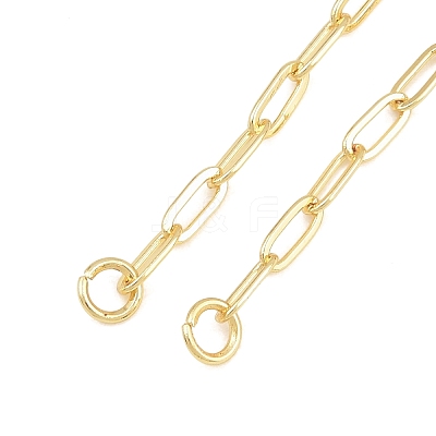 Brass Paperclip Chain Bracelet Making KK-CBADBBF-04G-1