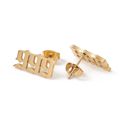 Number Earrings X-EJEW-F286-01I-G-1