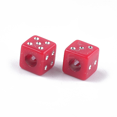 Plating Acrylic Beads PACR-T006-10-1