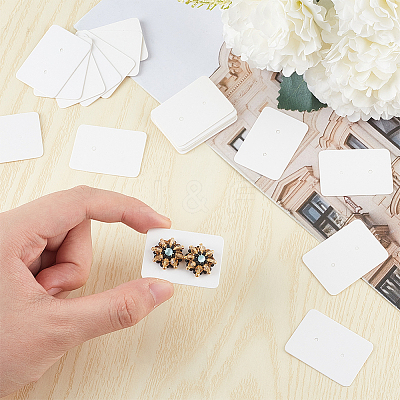 300Pcs Paper Jewelry Earring Display Cards with Hanging Hole CDIS-SP0001-05A-1