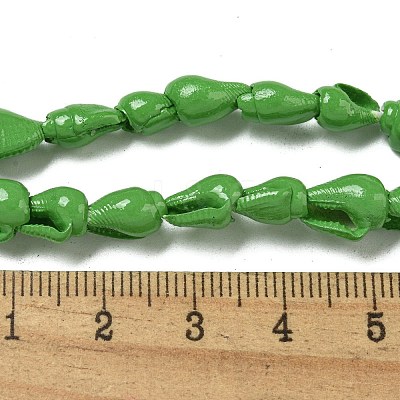 Spray Painted Natural Spiral Shell Beads Strands X1-BSHE-G039-08A-1