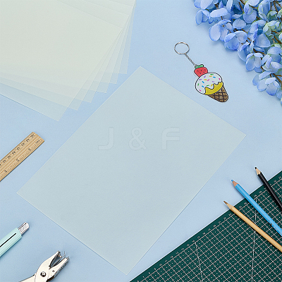 Luminous Glow in the Dark Rectangle Plastic Heat Shrink Sheets Film DIY-WH0591-254A-1