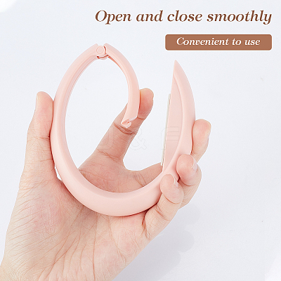 5Pcs 5 Colors Round Plastic Purse Hooks FIND-WR0010-28-1