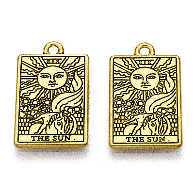 Rack Plating Alloy Pendants PALLOY-WH0103-04F-AG-1