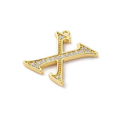 Rack Plating Brass Micro Pave Cubic Zirconia Pendant KK-H449-76G-20-1