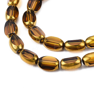 Electroplate Glass Beads Strands EGLA-N008-015C-1