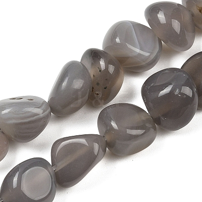 Natural Grey Agate Beads Strands G-L630-F01-01J-1