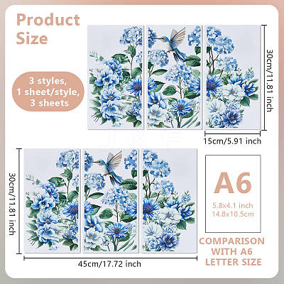 3 Sheets 3 Styles PVC Waterproof Decorative Stickers DIY-WH0404-582-1