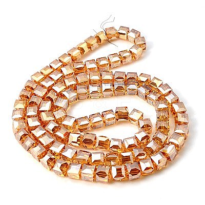 Electorplated Glass Beads EGLA-E006-1H-1