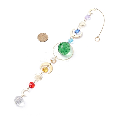 Glass Hanging Suncatchers HJEW-JM04491-1