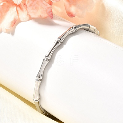 304 Stainless Steel Bamboo Joint Hinged Bangle JB757A-1