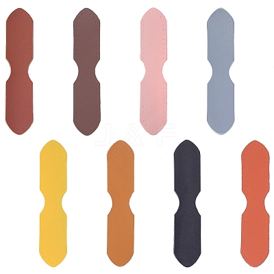 8 Bags 8 Colors Cowhide Purse Suspension Clasps Bag Strap Connector Fabric PURS-CL0001-04B-1