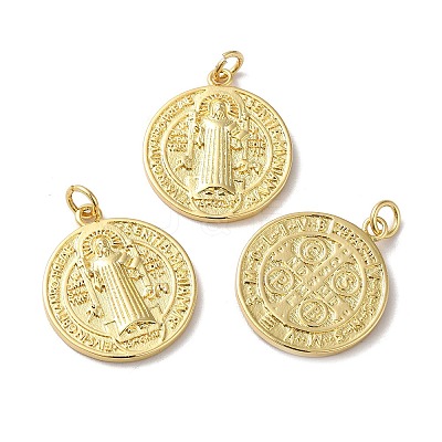 Eco-Friendly Rack Plating Brass Pendants KK-F853-10G-1
