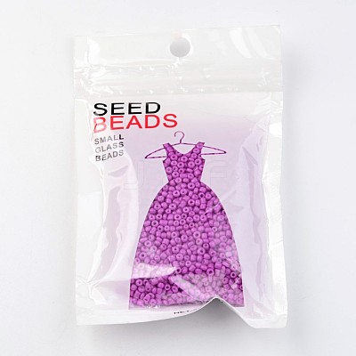 8/0 3mm Baking Paint Glass Seed Beads Loose Spacer Beads X-SEED-S002-K21-1