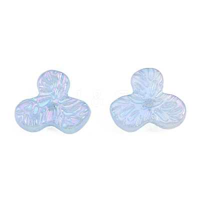 Rainbow Iridescent Plating Acrylic Beads OACR-N010-060-1