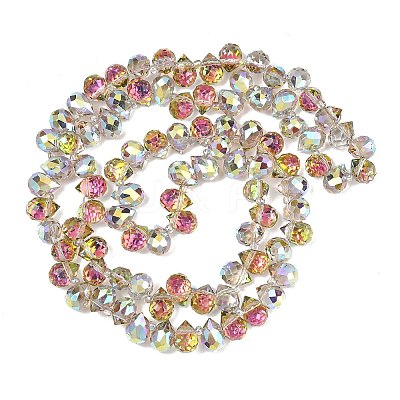 Electroplate Glass Beads Strands EGLA-D030-17-02-1