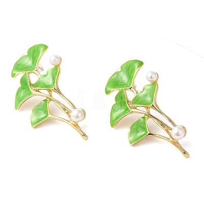 Alloy with Enamel Ear Studs LS-EJEW-U002-07B-1