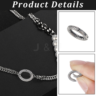 1Pc Sterling Silver Twister Clasps STER-BBC0009-54-1