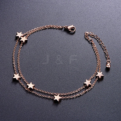 Trendy Stainless Steel Anklet JA42A-1