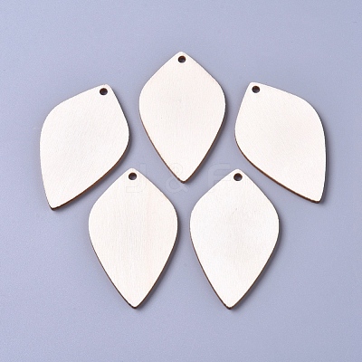Unfinished Blank Poplar Wood Big Pendants WOOD-D021-12-1
