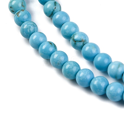 Natural Magnesite Beads Strands G-E384-01-4mm-1